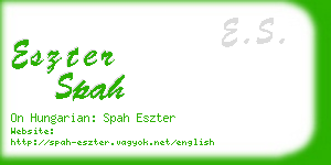 eszter spah business card